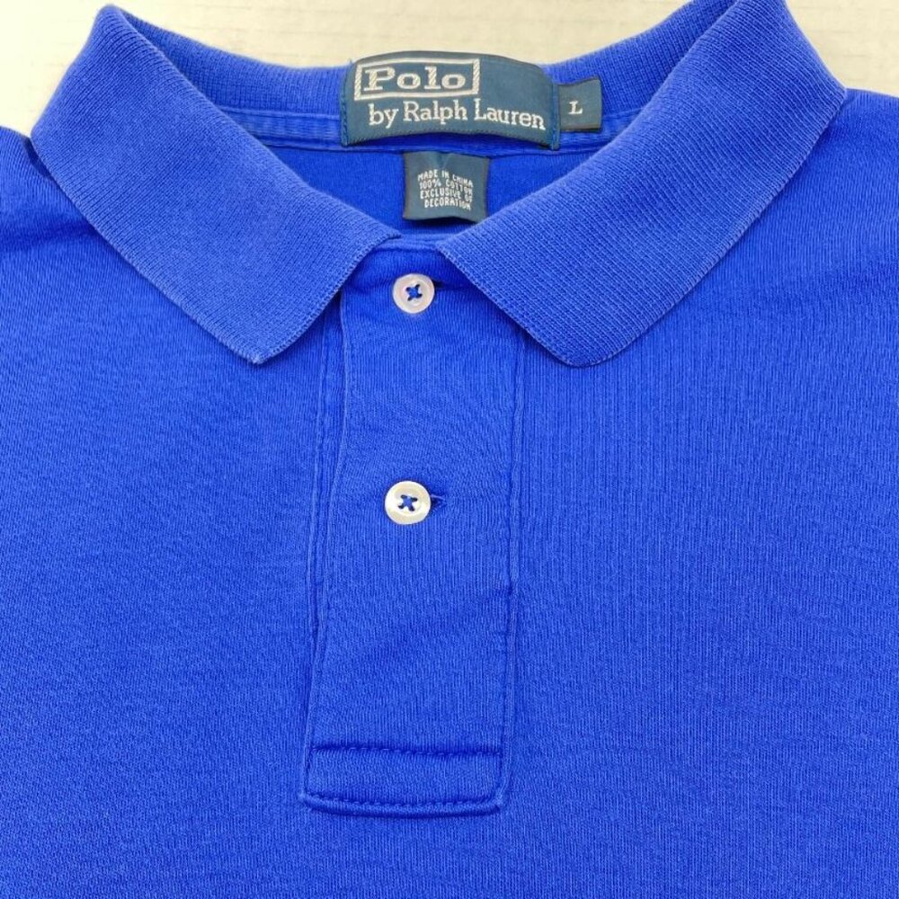Polo Ralph Lauren Men's Polo Shirt - Blue - Size L - EUC